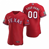 Texas Rangers Customized Nike Scarlet Stitched MLB Flex Base Jersey,baseball caps,new era cap wholesale,wholesale hats